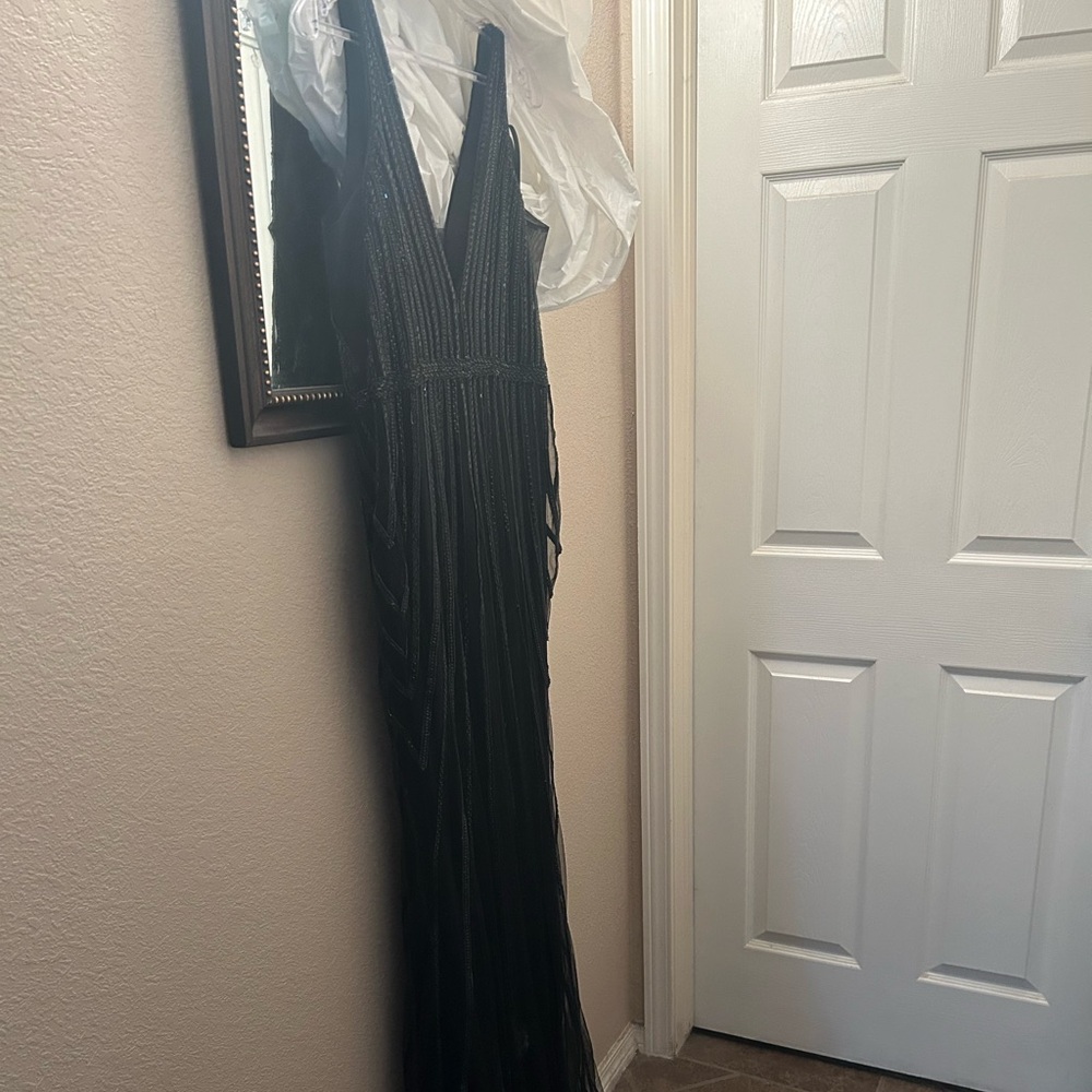 Black Sequenced Gown - image 2